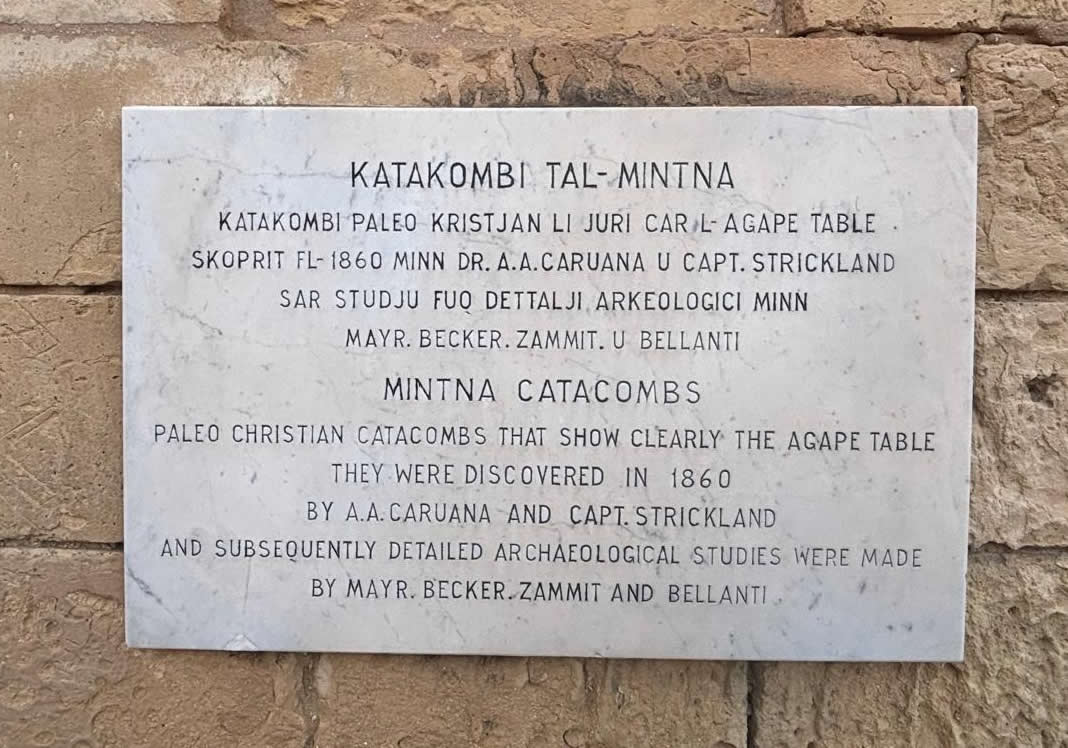 Ta’ Mintna (Ta’ Minta) Catacombs