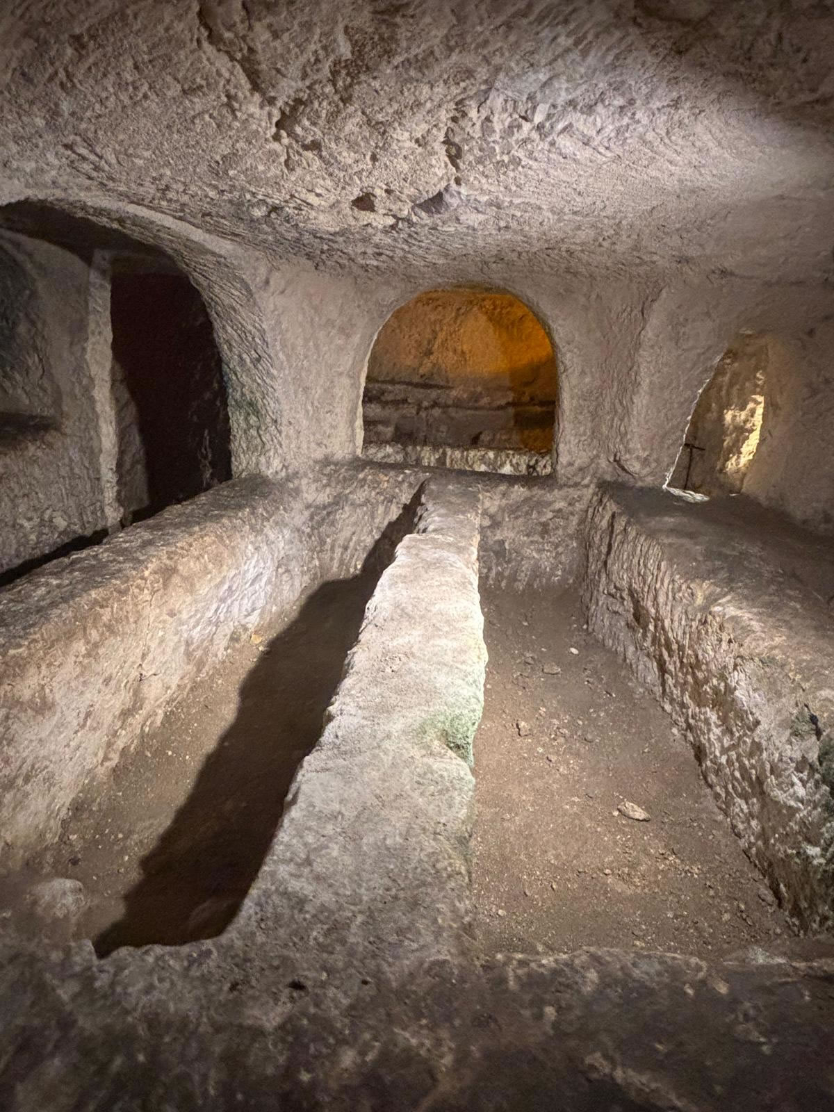 St Cathaldus Crypt and Catacombs (San Katald) beneath the chapel in Rabat, Malta