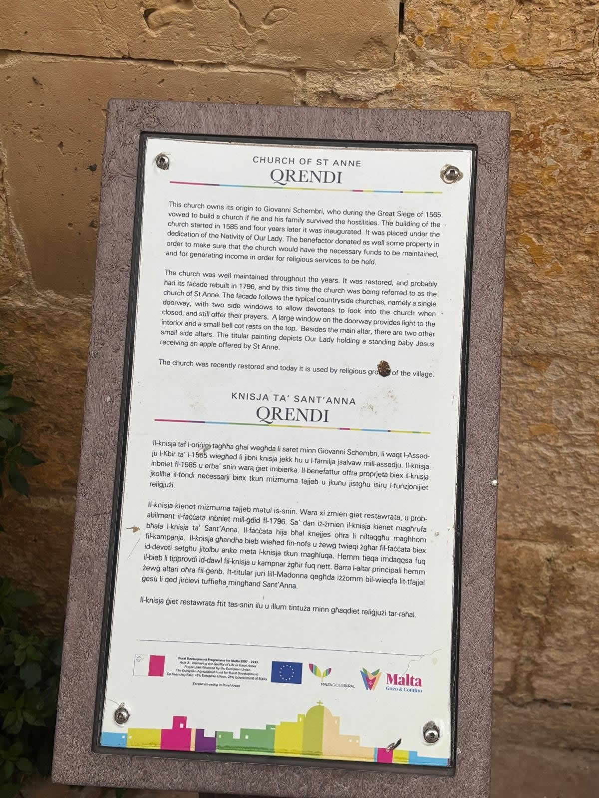 Kappella ta’ Sant’Anna (St Anne’s Chapel), Qrendi