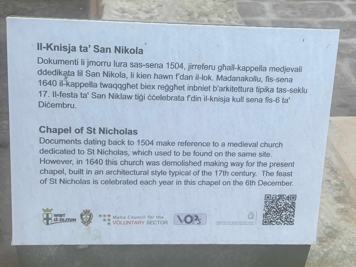 Kappella San Niklaw Żejtun Malta