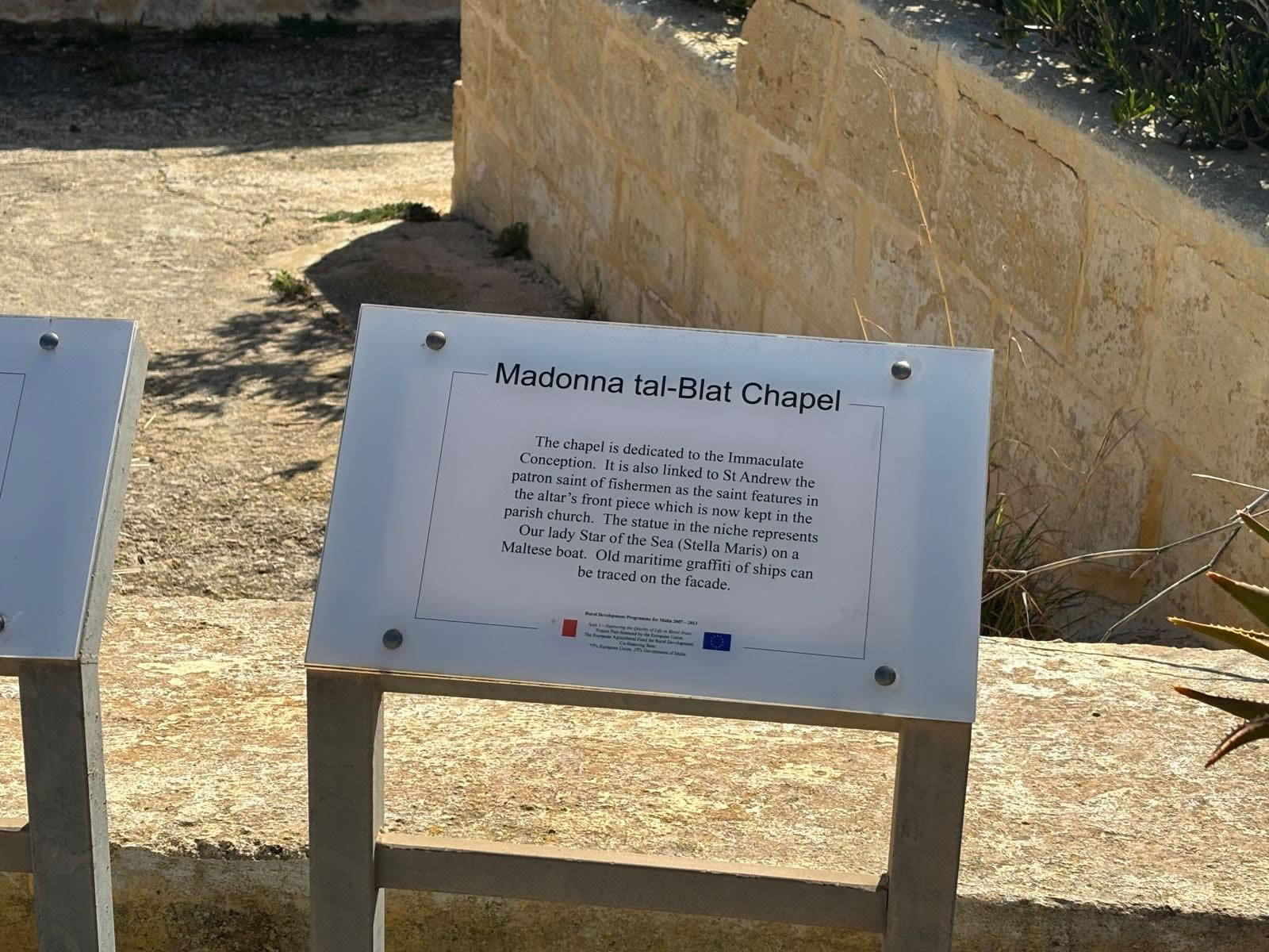 Il-Kappella tal-Madonna tal-Blat, Qala, Gozo – exterior front view