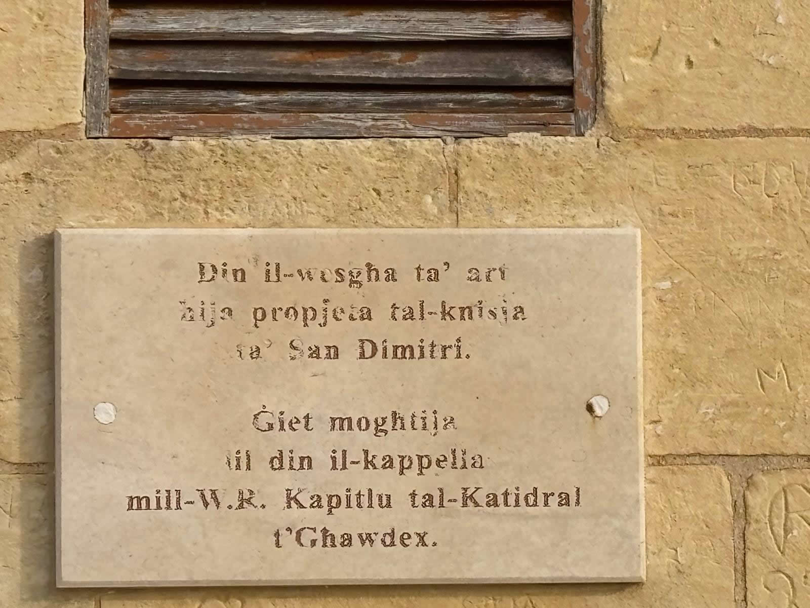 The Chapel of St. Dimitri (San Dimitri) near Għarb, Gozo