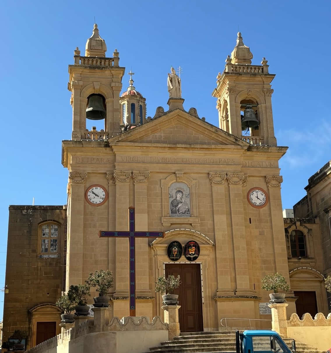 Ta’ Kerċem Parish Church in Gozo, Malta