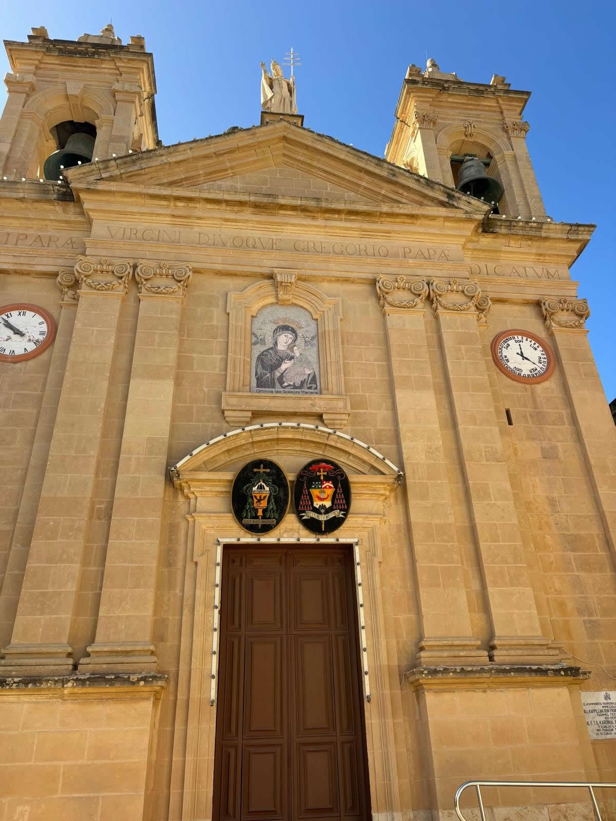 Ta’ Kerċem Parish Church in Gozo, Malta