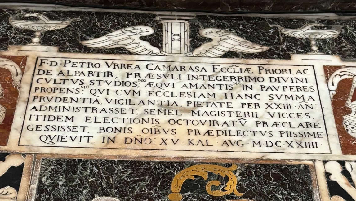 Tomb of Fra Don Pietro Urrea Camarasa St Johns Co Cathedral