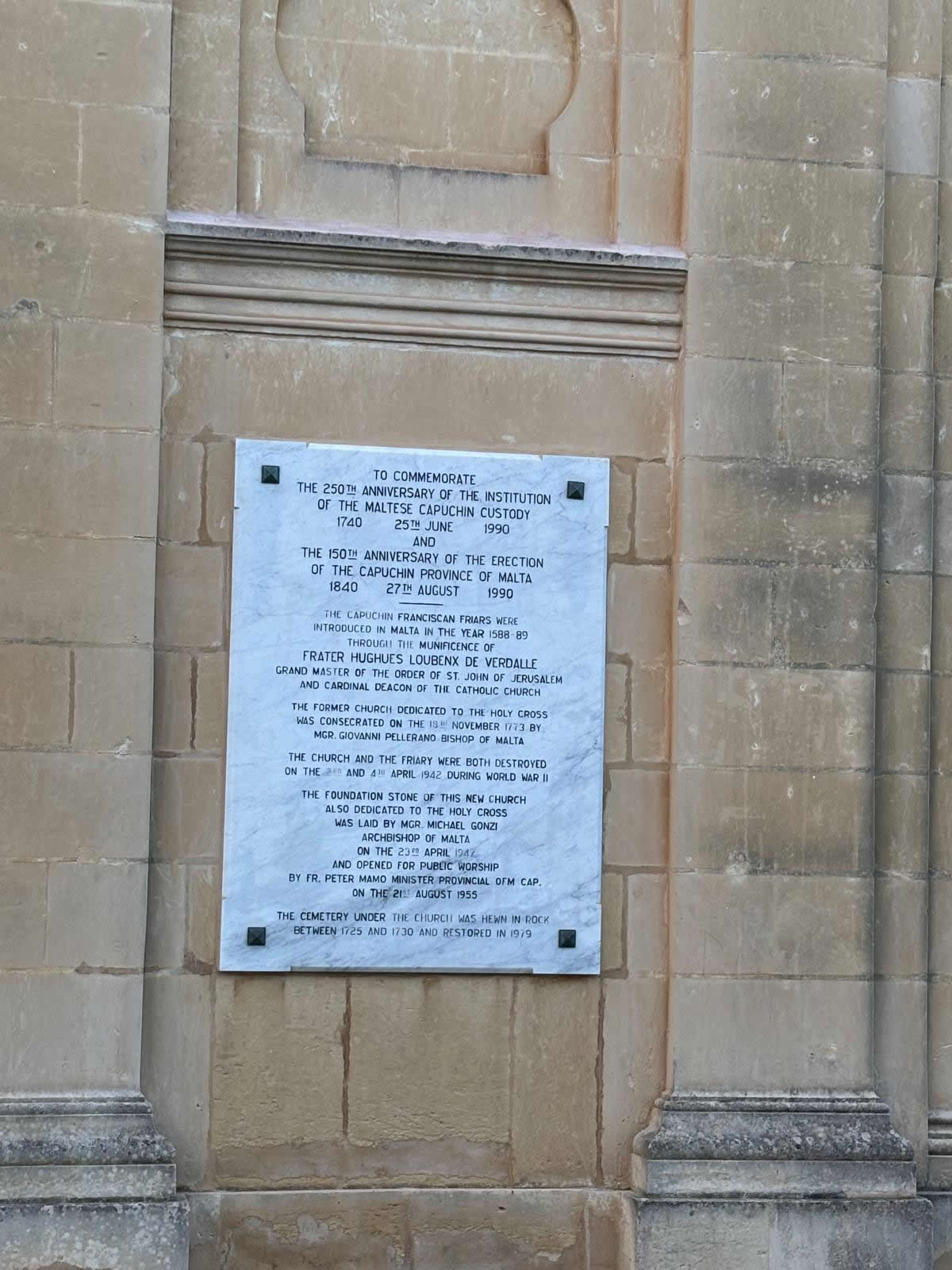 Tal-Kapuccini (Church of the Holy Cross) — Floriana, Malta