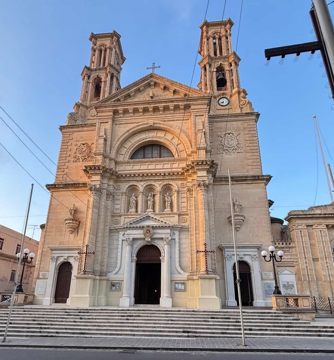 St Gaetan Parish Church Hamrun Malta facade