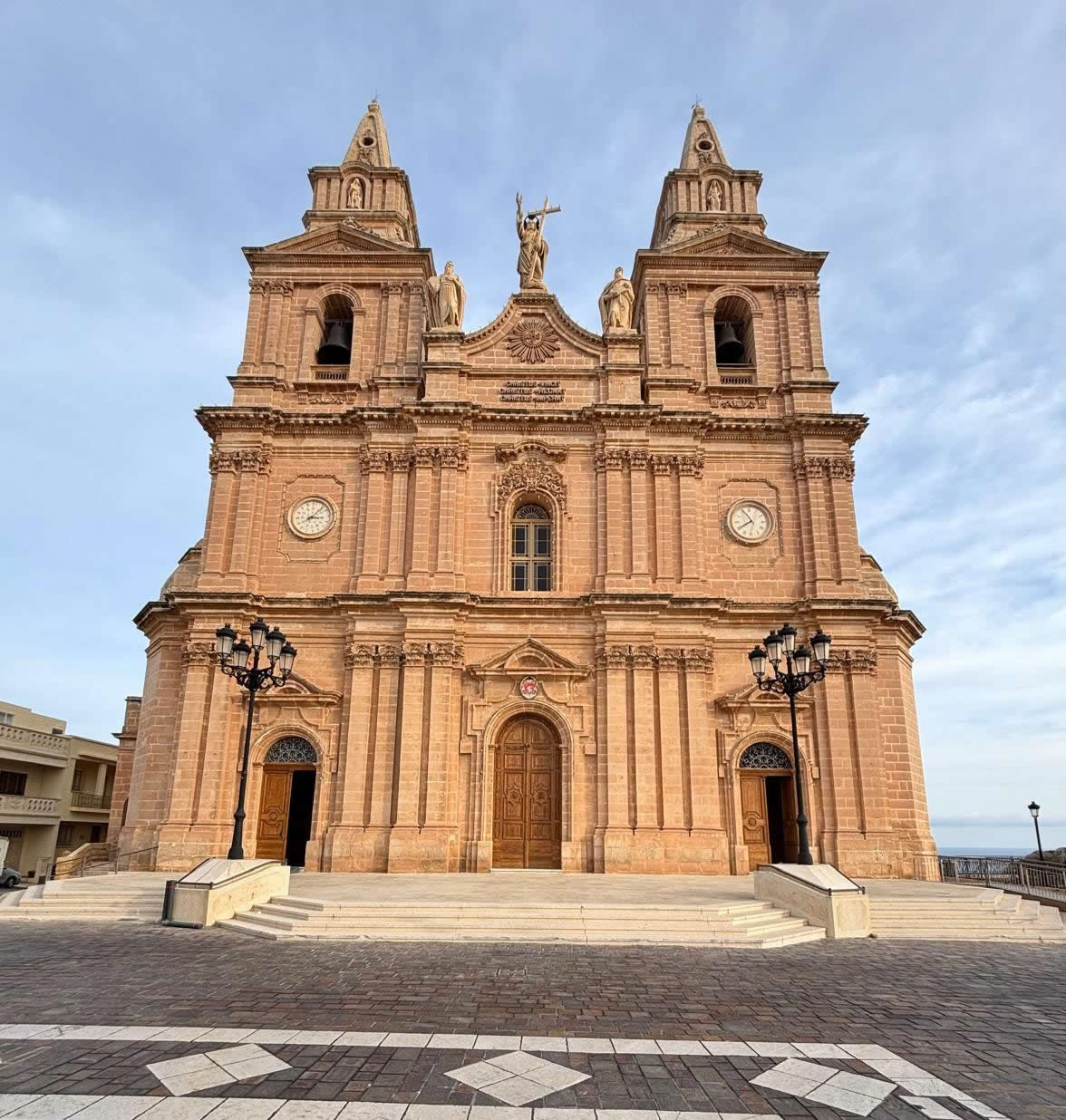 Parish Church of Mellieha Malta facade
