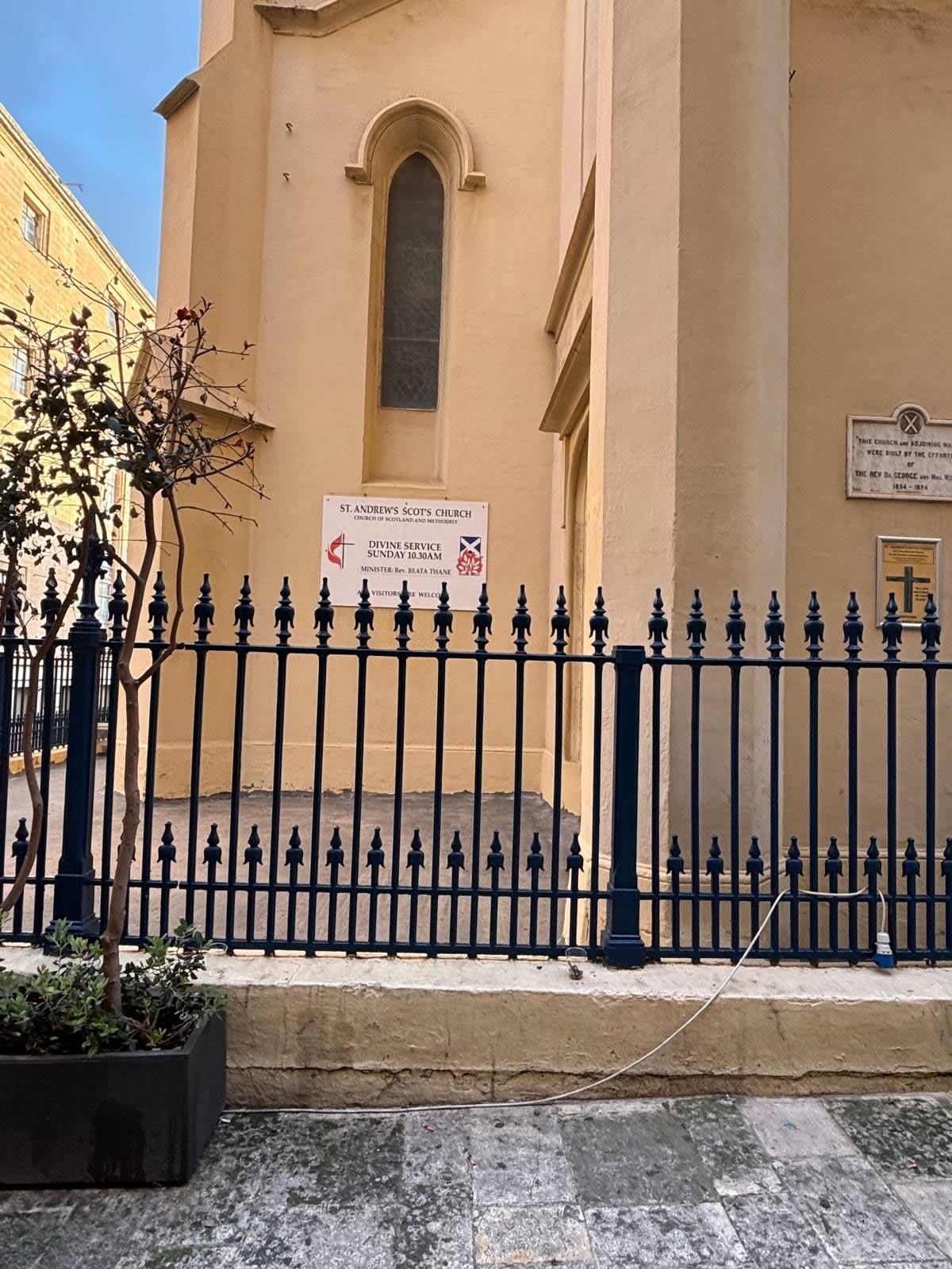 St Andrew's Scots Church Valletta exterior