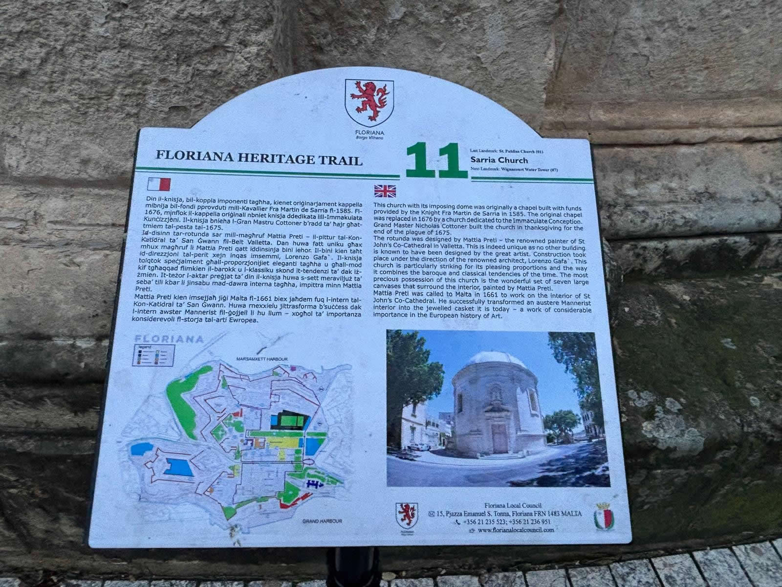 Knisja ta’ Sarria (Church of the Immaculate Conception), Floriana