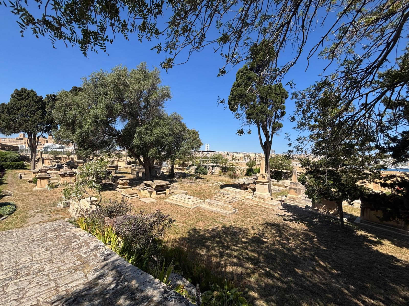 Msida Bastion Cemetery Floriana Malta historic garden terraces