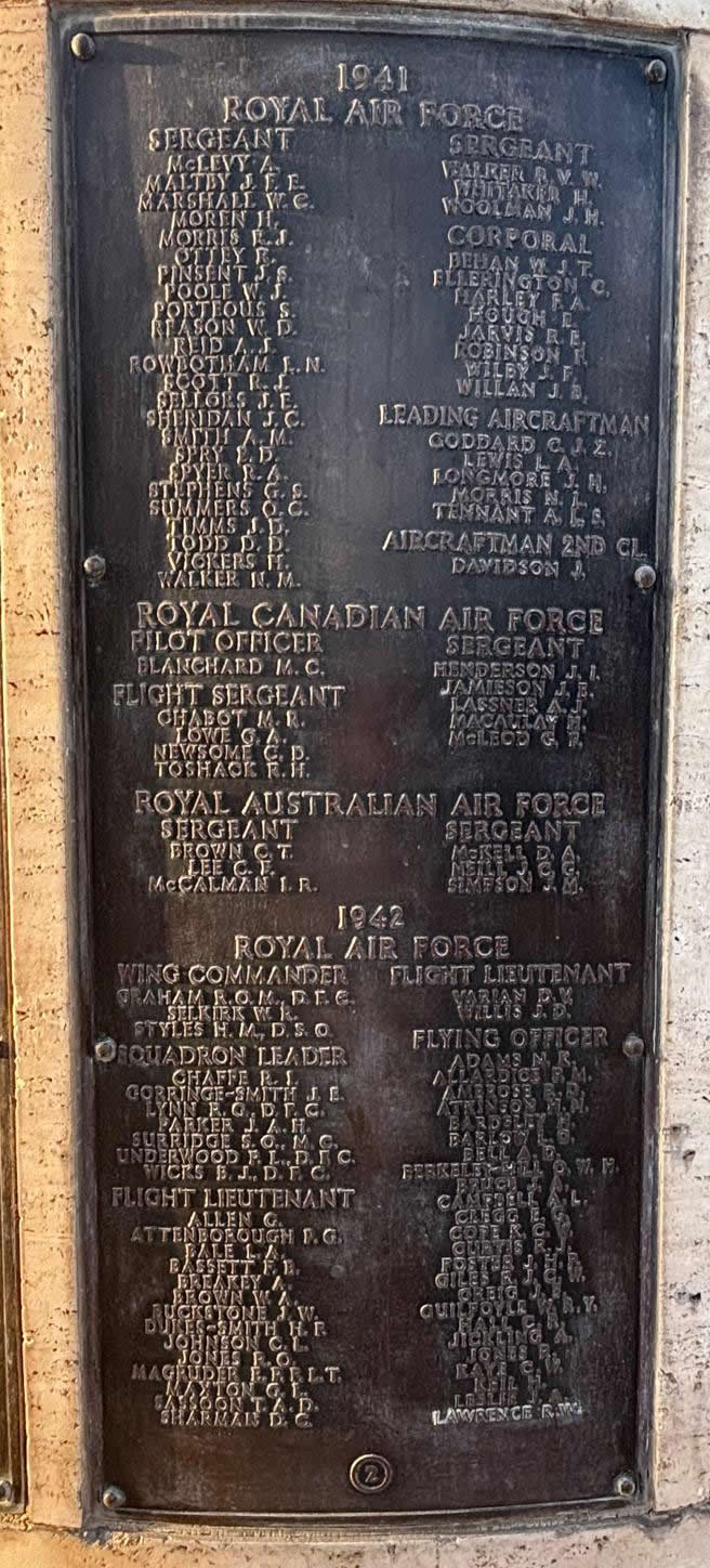Malta Memorial Floriana Bronze Plaque 2 Inscription Photo