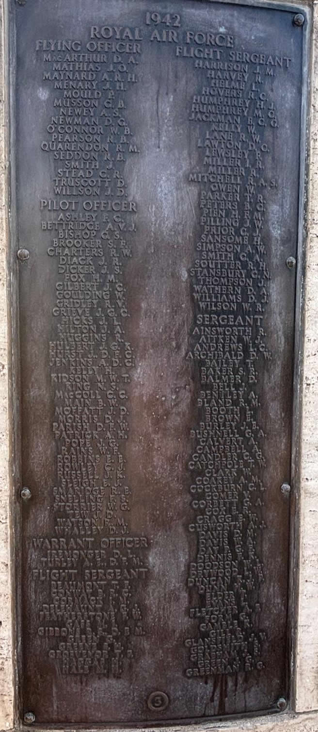 Malta Memorial Floriana Bronze Plaque 3 Inscription Photo