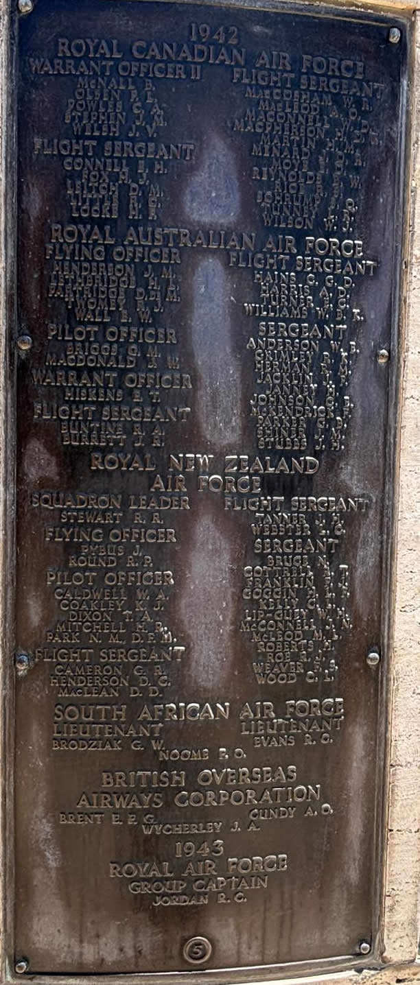 Malta Memorial Floriana Bronze Plaque 5 Inscription Photo