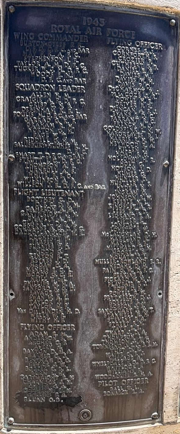 Malta Memorial Bronze Plaque 6 RAF Airmen 1943 casualties