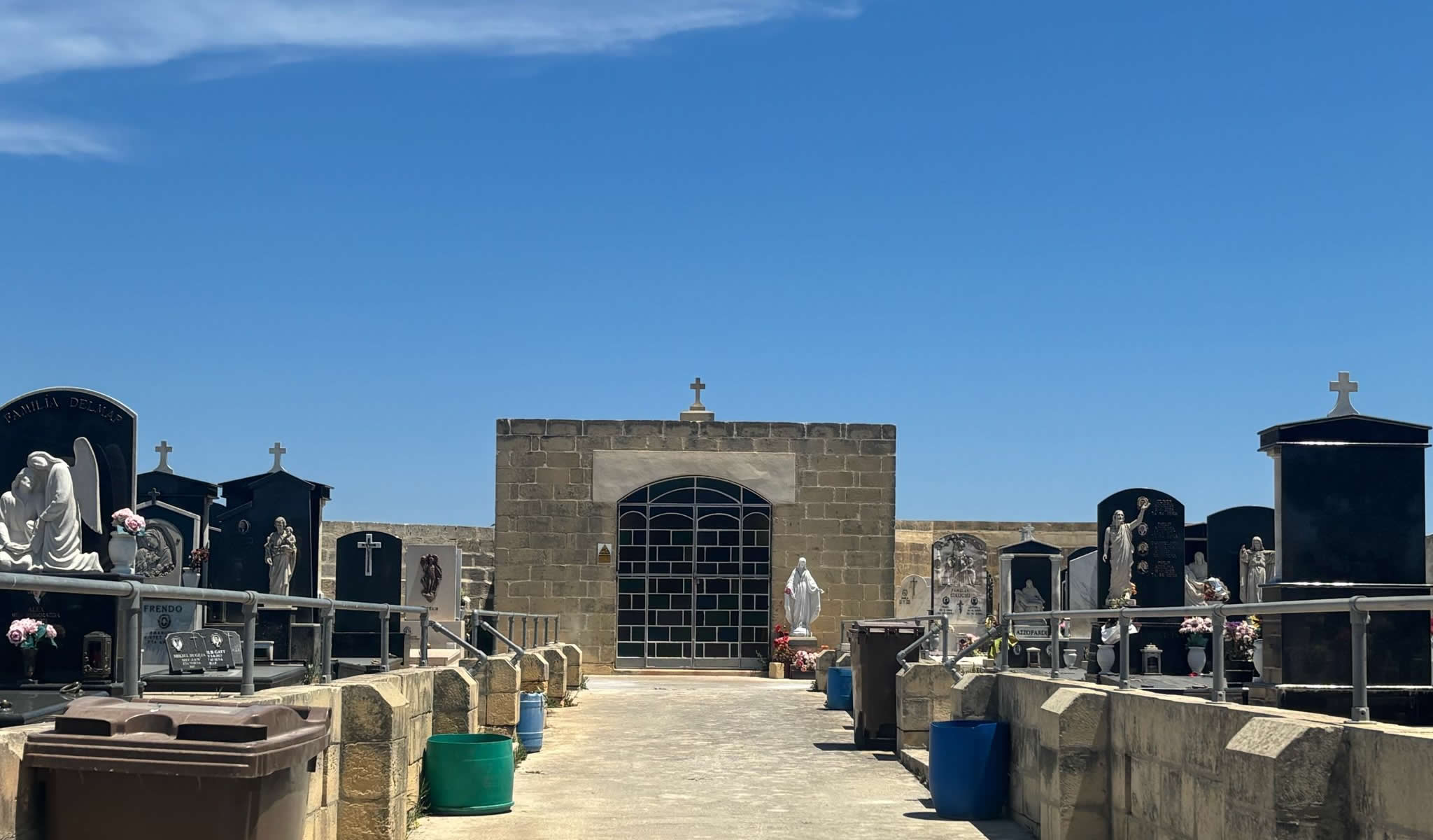 The front entrance gate of Sant' Andrija Cemetery in Żebbuġ