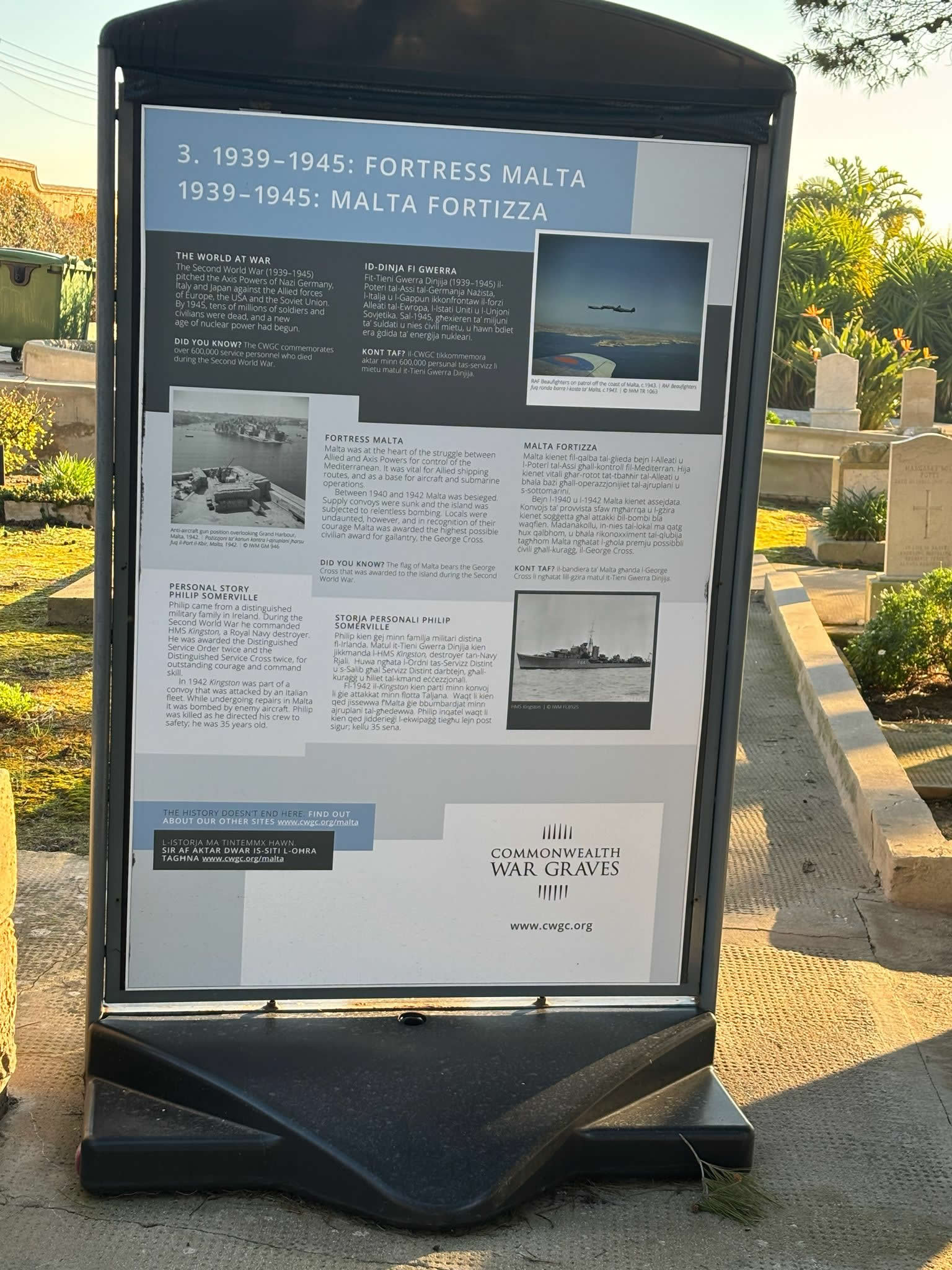 Imtarfa Military Cemetery in Malta
