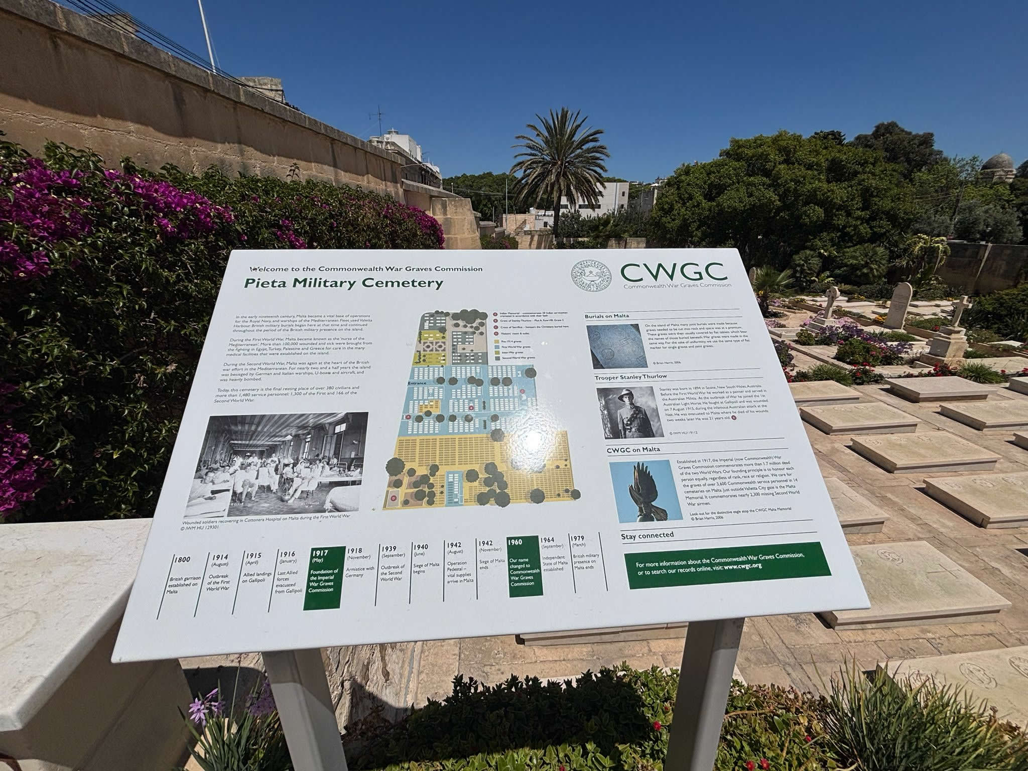 Pietà Military Cemetery in Pietà Malta