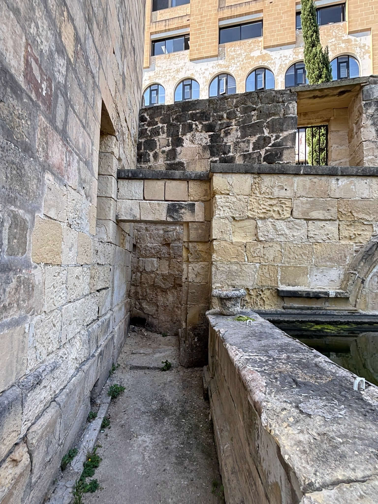Horizontal Sephardic tombs and Hebrew inscriptions within Ta Braxia Jewish Cemetery
