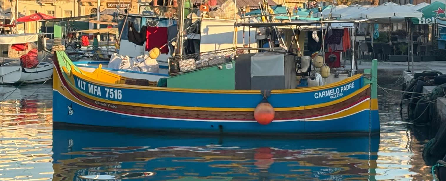Traditional Maltese Luzzu fishing boat