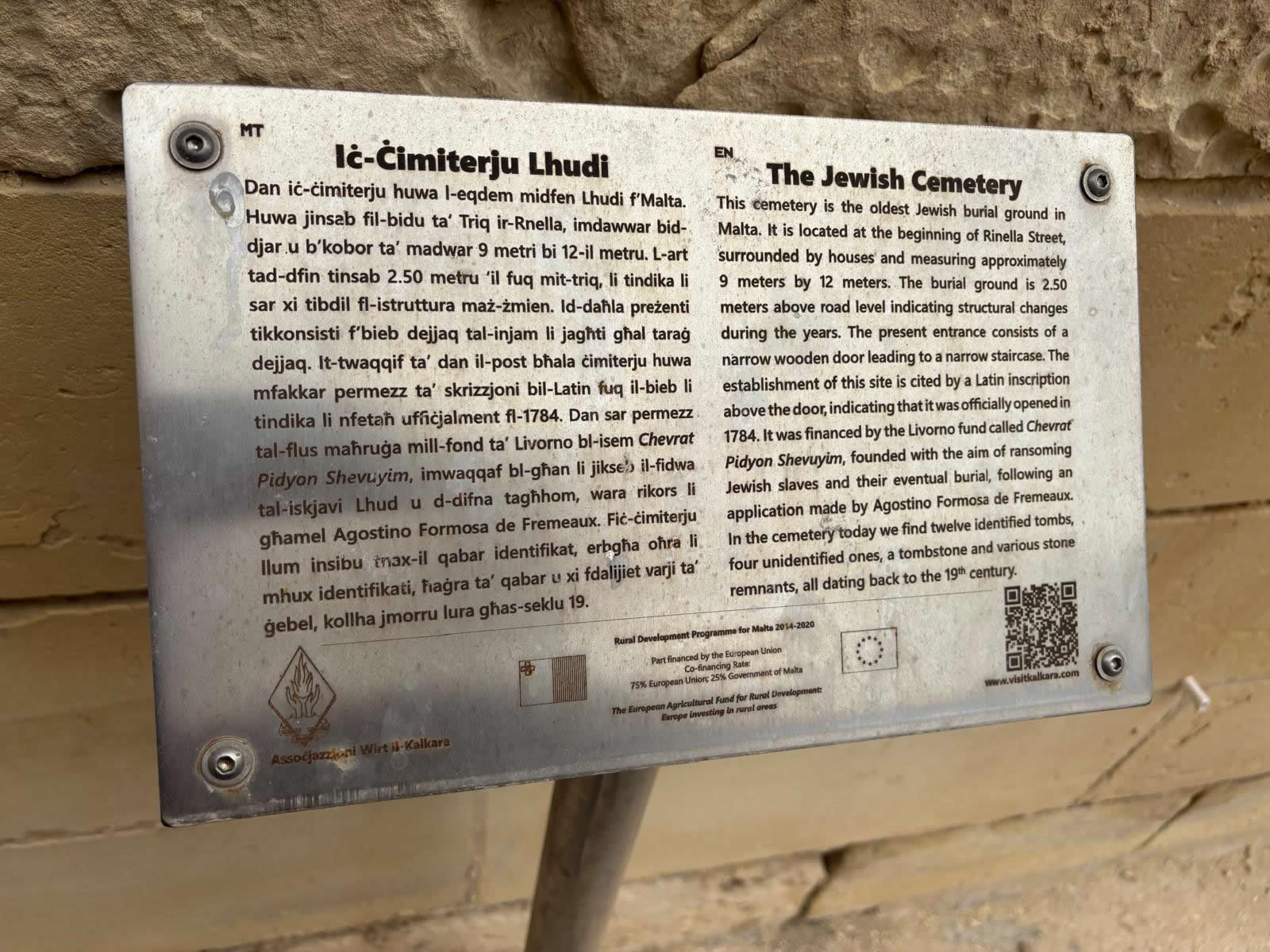 Kalkara Jewish Cemetery in Malta
