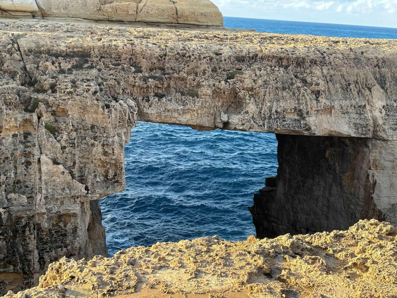 Wied il-Mielaħ Window sea arch near Għarb Gozo