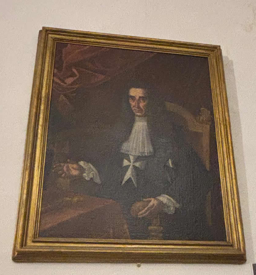 Painting  of Grand Master Ramon Despuig in the Chapel of Aragon