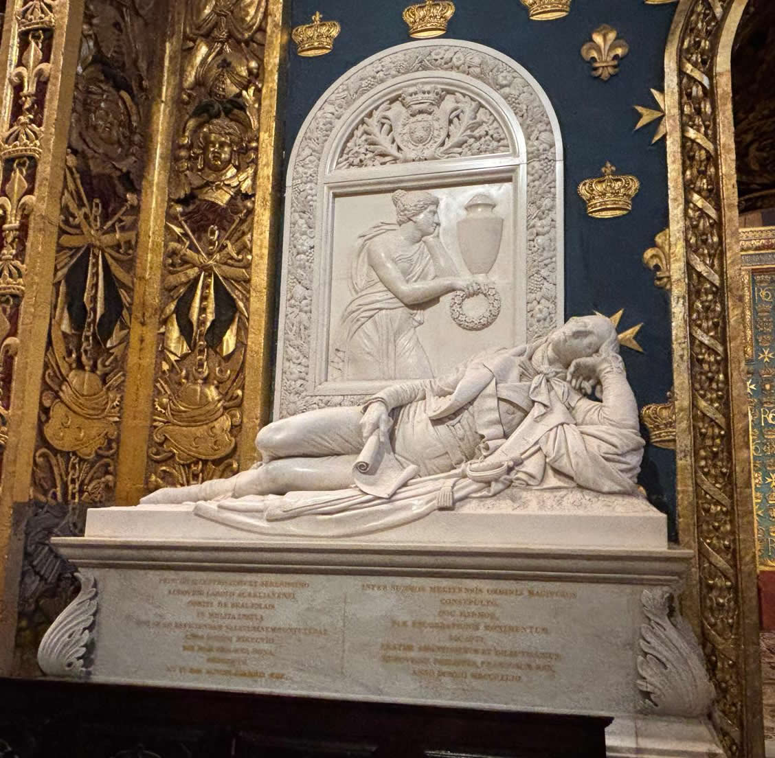 Monument to Count of Beaujolais Louis-Charles d’Orléans in St John's Co Cathedral Malta