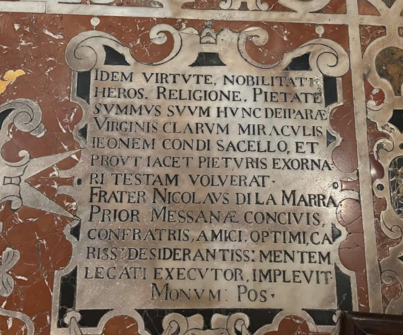 Tomb of Frà Giovanni Gerolamo Carafa in the Chapel of the Langue of Italy