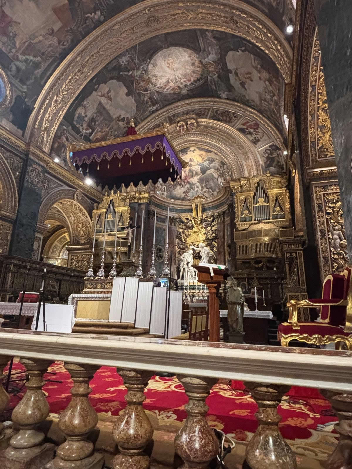 interior of the Nave of St Johns Co Cathedral, Valletta, Malta