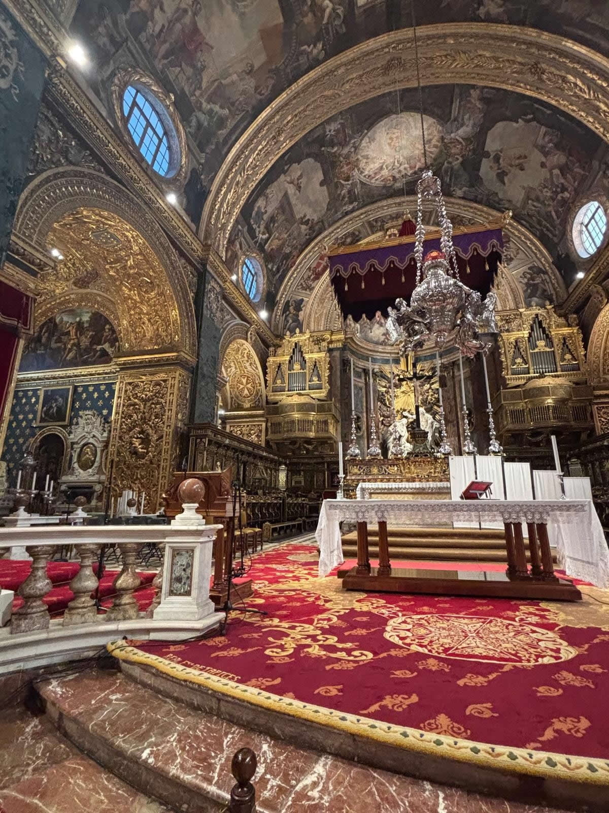 interior of the Nave of St Johns Co Cathedral, Valletta, Malta