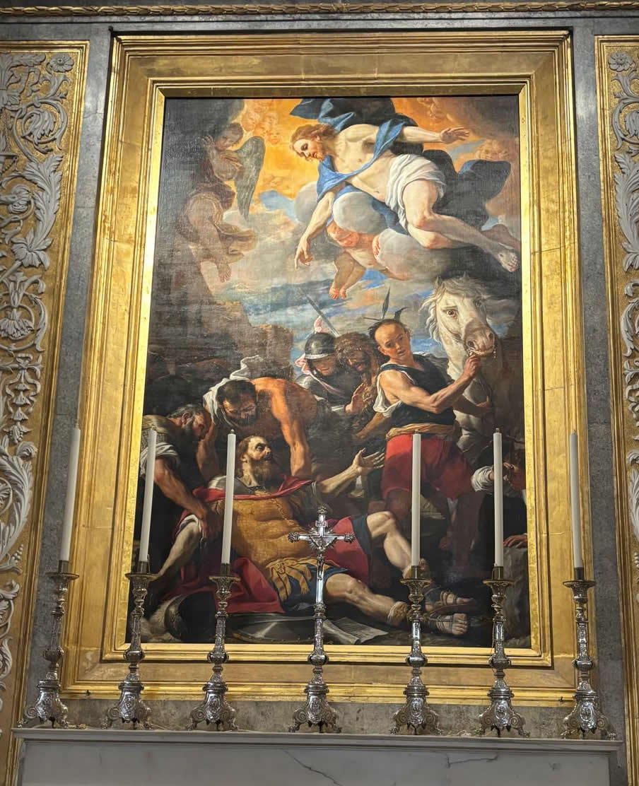 alterpiece by Mattia Preti, Lanque of France, St John's Co Catherdral, Valletta Malta