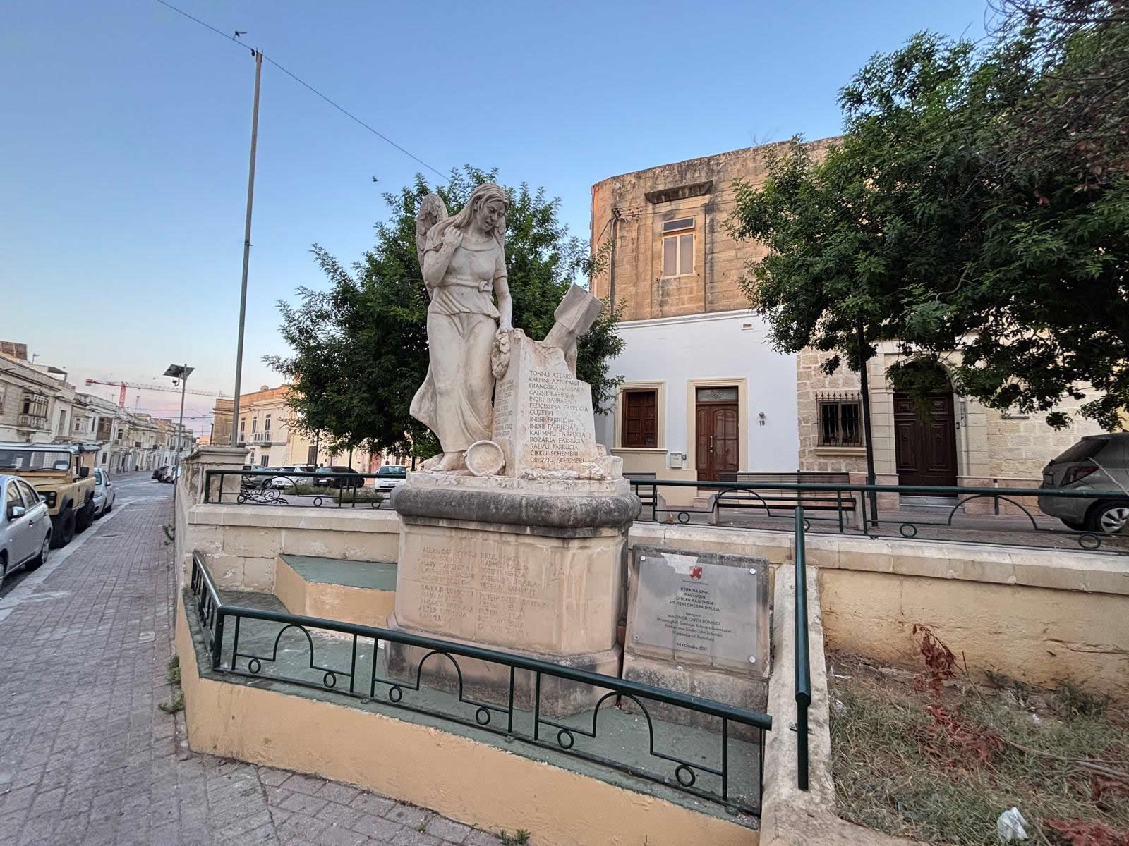 Overall view of the Luqa War Memorial in Malta