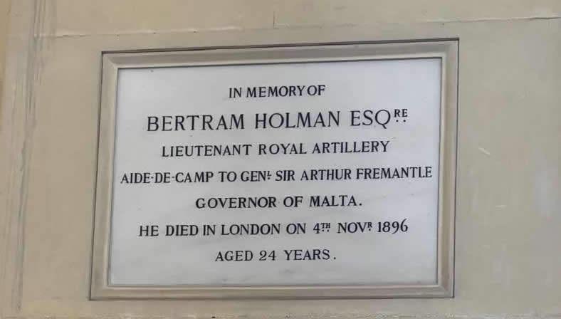 Bertram Holman memorial