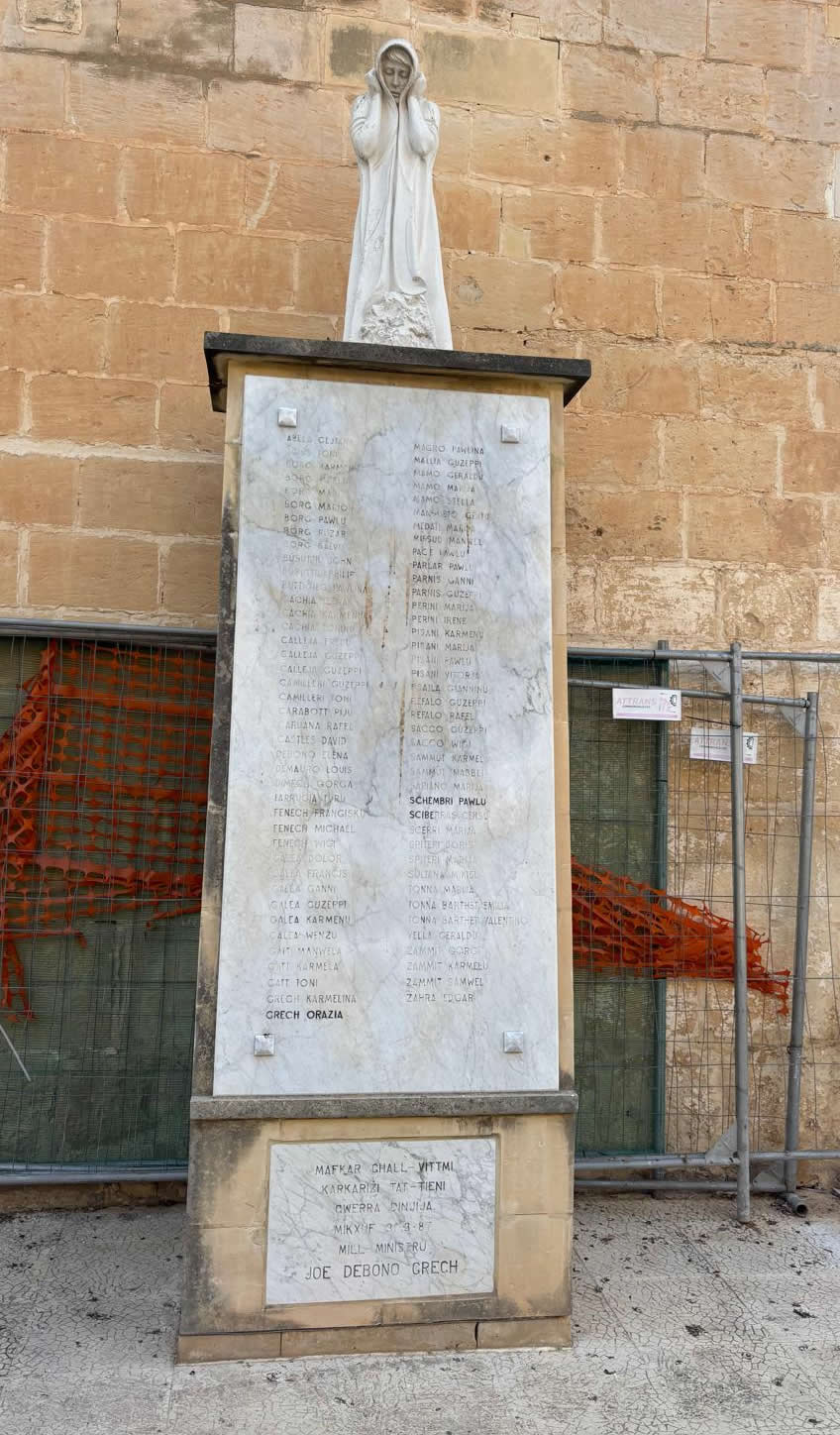 Birkirkara World War II War Memorial Overall View, Malta
