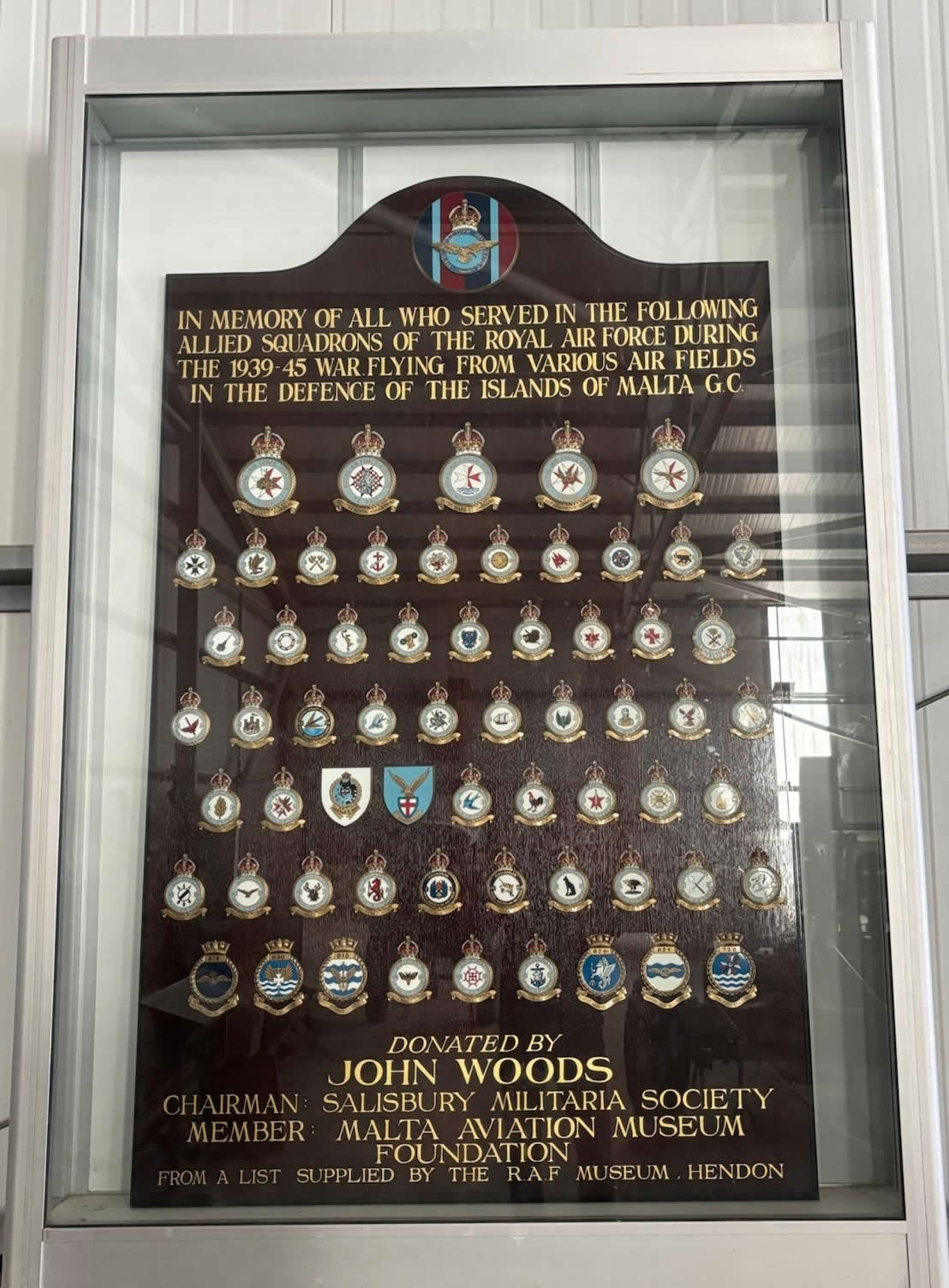Allied Squadrons of the Royal Air Force Board Donated by John Woods